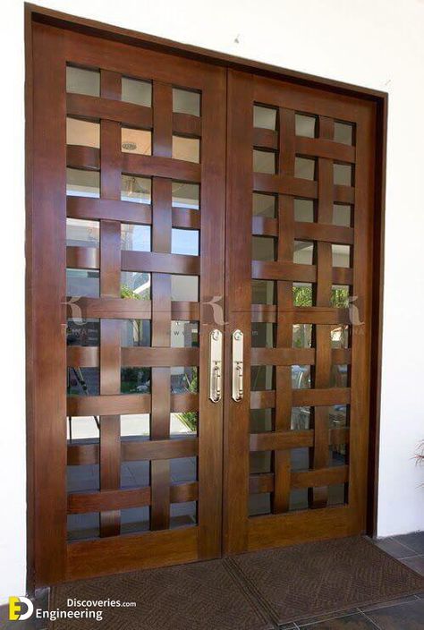 Top 45 Beautiful And stylish Wooden Door Design Ideas - Engineering Discoveries Wood Steamer, Pintu Interior, Porte In Ferro, Main Entrance Door, Wooden Main Door, Wooden Main Door Design, Casa Country, Door Entryway, Door Glass Design