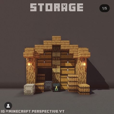 Minecraft Mine Cart Station, Minecraft Post Office Interior, Minecraft Pavilion Ideas, Minecraft Templates Buildings, Minecraft Chest Organization, Minecraft Suspension Bridge, Minecraft Shed, Minecraft Storage House, Storage Minecraft