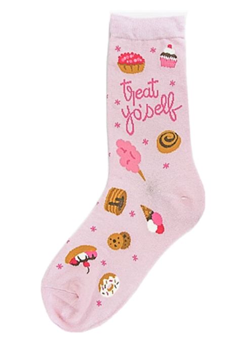 FOOT TRAFFIC Ladies ‘TREAT YO’ SELF Socks WITH SWEET TREATS - Novelty Socks for Less Cute Socks And Shoes, Pancakes Cinnamon, Cotton Candy Cookies, Donut Socks, Texture Socks, Stocking Stuffers For Mom, Silly Socks, Fun Socks, Sock Drawer