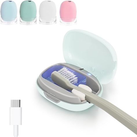 Amazon.com: ELMWAY UV Toothbrush Sanitizer Case, Toothbrush Sterilizer, Portable USB Charging Toothbrush Cover with UV-C Light Sanitizer, Travel Toothbrush Holder with UV Sanitizer Box : Health & Household Toothbrush Sterilizer, Uv Toothbrush Sanitizer, Toothbrush Sanitizer, Toothbrush Cover, Uv Sanitizer, Travel Toothbrush Holder, Sanitize Toothbrush, Travel Toothbrush, Travel Checklist