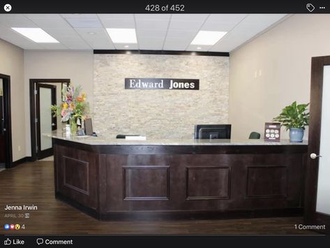 Cpa Office Design, State Farm Office Decor, Law Office Reception Area, Law Office Reception, Rbt Therapy, Edward Jones Office, Financial Advisor Office, Farm Office Decor, State Farm Office