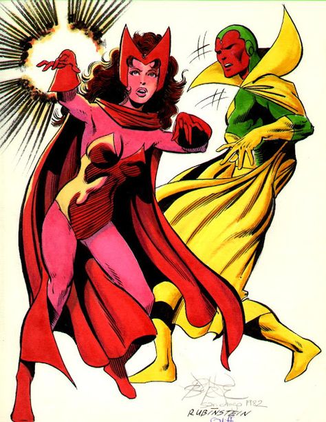 Marvel Comics of the 1980s: 1982 - The Vision and Scarlet Witch by John Byrne Vision And Scarlet Witch, Mockingbird Marvel, Vision Comic, Darkhorse Comics, Marvel Vision, Univers Marvel, John Byrne, Scarlet Witch Marvel, Scarlett Witch