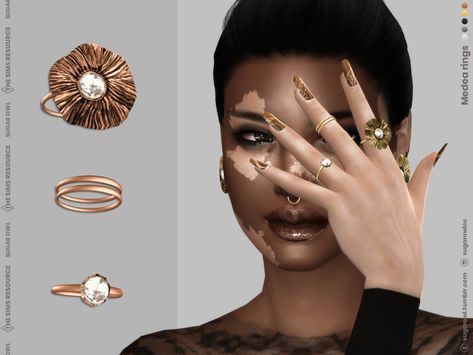 Rings For Female, Eve Tattoo, Historical Rings, Sims Accessories, Female Rings, Female Sims, Sims 4 Decades Challenge, Sims 4 Tattoos, Sims 4 Gameplay