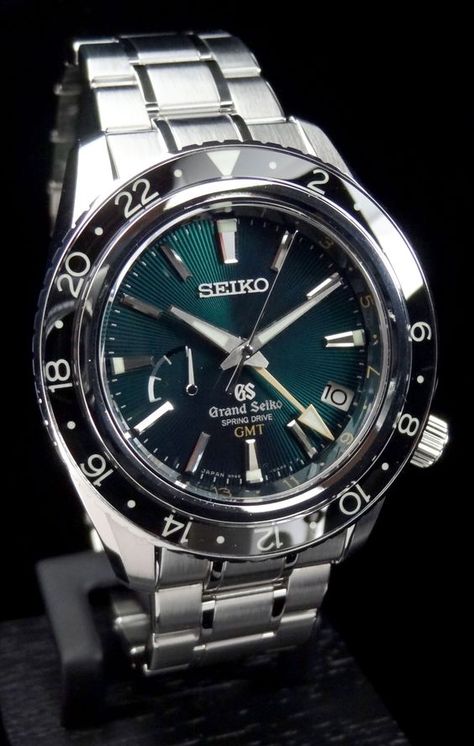 Grand Seiko GMT spring drive Grand Seiko Gmt, Seiko Gmt, Seiko Spring Drive, Seiko Diver, Spring Drive, Grand Seiko, Seiko Watch, Vintage Timepiece, Timex Watches