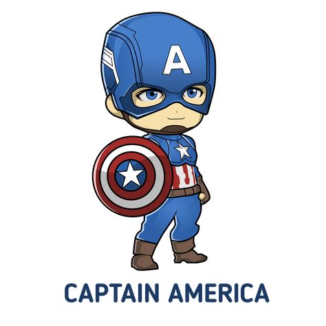 Super Hero Cartoon Drawing, Captan America Drawings, Captain America Illustration, Cartoon Captain America, Chibi Avengers, Captain America Cartoon, America Themed Party, Captain America Images, Captain America Drawing