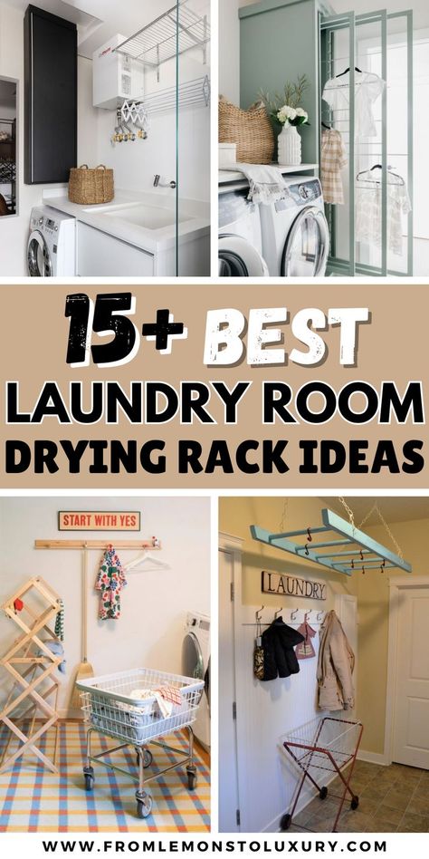 laundry room drying rack ideas Laundry Room With Drying Rack, Laundry Room Ideas Drying Rack, Pull Out Drying Rack Laundry, Sink With Drying Rack, Laundry Room Drying Rack Ideas, Laundry Room Table, Drying Rack Ideas, Ideas For Laundry Room, Laundry Room Drying