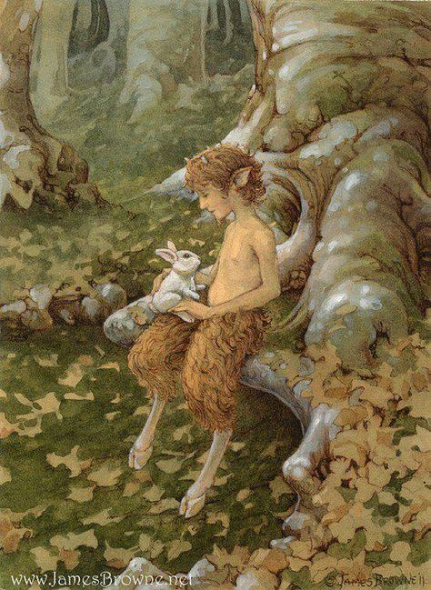 Satyr, Centaurs or any hoofed being White Hare, Fairytale Art, James Brown, A Bunny, Mythological Creatures, Mystical Creatures, Arte Fantasy, Art And Illustration, Fairy Art