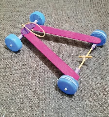 Rubberband Car Science Projects, Rubber Band Powered Car, Rubber Band Cars Project, Race Car Crafts, Rubber Band Car, Rubber Band Crafts, Science Week, Plastic Bottle Caps, Diy Popsicle