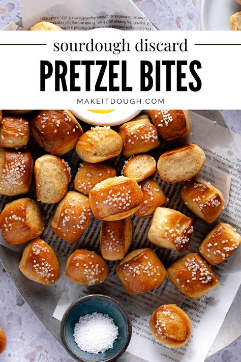 Sourdough Discard Pretzel Bites Recipe Discard Pretzel Recipe, Sourdough Pretzels Discard, Sour Dough Pretzel, Discard Pretzels, Sourdough Fried Pies, Pretzel Sourdough, Sourdough Discard Pretzels, Sourdough Discard Appetizers, Sourdough Discard Recipes Pretzels