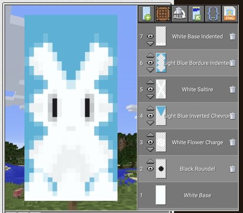 Bunny Banner Minecraft, Mushroom Banner Minecraft, Banner In Minecraft, Cool Minecraft Banners, Mc Banner, Minecraft Banner Patterns, Banner Patterns, Cute Minecraft, Bunny Banner