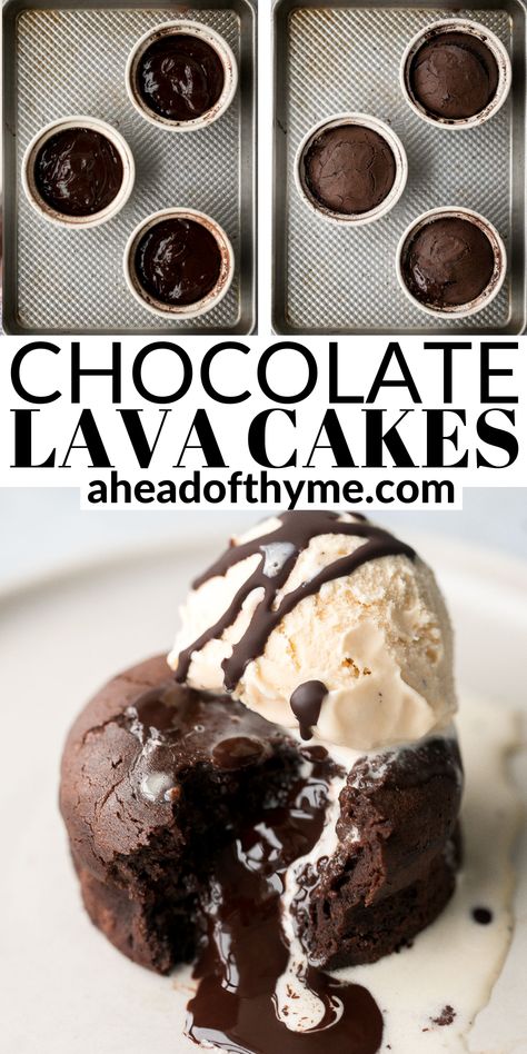 Quick Desserts To Make At Home, Quick Chocolate Desserts Easy, Individual Lava Cakes, Easy Desserts At Home, How To Make Chocolate Lava Cake, Lava Cake Recipe For Two, Quick And Easy Deserts, Individual Chocolate Lava Cake, Chocolate Lava Cake Easy