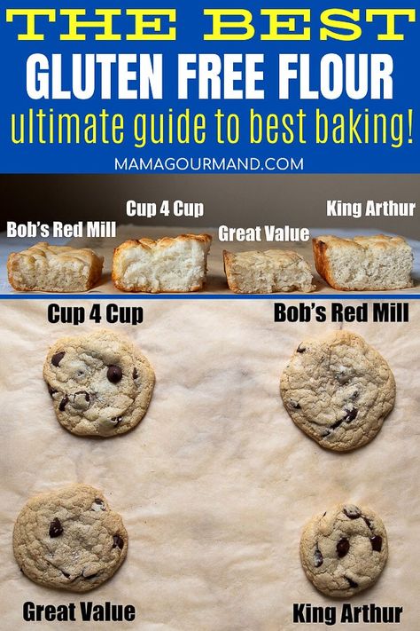 What is the best gluten free flour for baking, cookies, bread, and pies when substituting for all-purpose flour in recipes? The most popular and available brands have been thoroughly tested and compared to find the all-time winning mix! #glutenfreeflour #bread #baking #cookies #bread #pie #biscuits Best Gluten Free Flour, Gluten Free Flour Substitutions, Cheesecake Strawberries, Recipe Cheesecake, Gluten Free Flour Mix, Best Baking, Baked Cheesecake, Baking With Almond Flour, Homemade Snickers