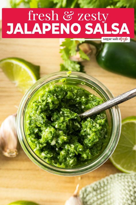 If you love jalapeños, this fresh jalapeno relish is perfect for you. With just 7 ingredients and 5 minutes, you’ll have a zingy fresh relish for tacos, nachos, burgers and so much more. This jalapeno relish is amazing. It’s bright, fresh, zingy, zesty, spicy and seriously easy to make. I could have called it jalapeño salsa but it’s not as saucy as that and it has relish ingredients, just not cooked, so fresh relish it is. Whatever you call it, it tastes good! Dill Relish, Jalapeño Salsa, Jalapeno Relish, Homemade Dips, Spicy Salsa, Small Food Processor, Dinner Plan, Quick Weeknight Meals, So Fresh