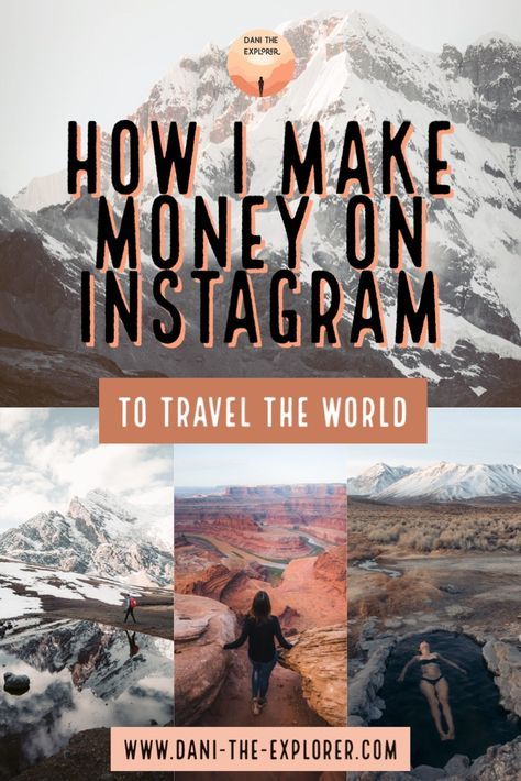 How I Get Paid On Instagram And How I Got Started - Dani The Explorer | Ready to travel the world this year? Instagram isn't just for travel photography inspiration, it's a great way to make money for travel too! In this blog, I share how I make money on Instagram for travel and how you can too! Guidelines to pricing content is included too. | Instagram Ideas | Instagram Tips | Travel Tips | Instagram Hacks #instagram #traveltips #moneytips Travel Blog Post Ideas Instagram, How To Be A Travel Blogger, Travel Content Ideas Instagram, Money For Travel, Get Paid To Travel, Make Money On Instagram, Instagram Hacks, Nomad Lifestyle, Pricing Guide