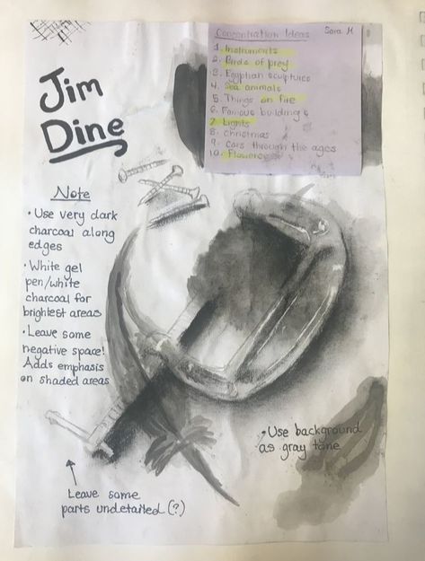 Jim Dine Artist Research Page, Jim Dine Tools, Jim Dine Art, Artist Research Page, Intermediate Art, Jim Dine, Thumbnail Sketches, Architecture Life, White Gel Pen