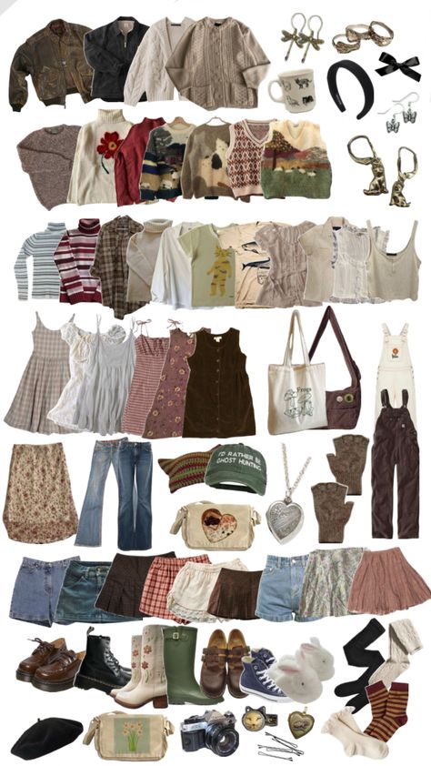 my artsy vintage modern twee dream wardrobe! #outfitinspo #twee #moderntwee #cottagecore #goblincore #artsy #beauty #unisex #vintage #thesmiths #lanadelrey #wallows #closet #closetinspo #wishlist Vintage Artsy Outfit, Artsy Aesthetic Outfits, Cottagecore Outfits, Artsy Outfit, Funky Outfits, Oui Oui, Swaggy Outfits, Vintage Modern, Lookbook Outfits