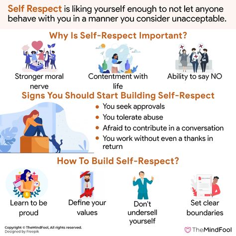 Self-respect refers to honoring your self-worth, maintaining your dignity and making sure that you take pride in your accomplishments and your abilities. Having a healthy dose of self-respect means believing on a visceral level that you are worthy of being treated in a courteous manner.  #selfrespect #selflove #selfcare #motivation #selfworth #loveyourself #life #respect #inspiration #mentalhealth #selfesteem #selfconfidence #positivevibes Respect Definition, Respect Meaning, Boundaries Quotes, Selfcare Motivation, Self Respect Quotes, Love Wellness, Respect Quotes, Respect Women Quotes, Personal Growth Motivation