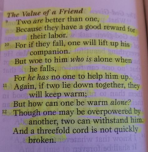 Ecclesiastes 4:9-12, Ecclesiastes 4:12, Ecclesiastes 11:4, Ecclesiastes 4:9-10, Marriage Scripture, Ecclesiastes 11, Ecclesiastes 12, Jesus Is Life, I Miss Her