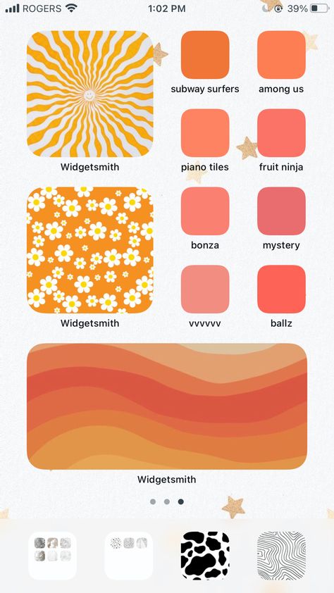 Iphone Home Screen Layout Retro, Retro Iphone Layout, Orange Iphone Layout, Aesthetic Widget Homescreen, Orange Home Screen, Retro Homescreen, Retro Widget, Orange Homescreen, Widget Homescreen