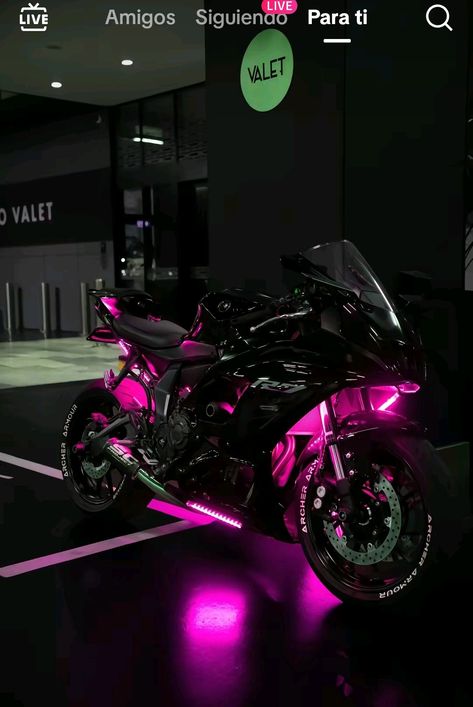 Pink Motorcycle Wallpaper, Black And Purple Motorcycle, Purple Motorcycle, Pink Motorcycle, White Motorcycle, Bike Aesthetic, Pink Bike, Motorcycle Wallpaper, Biker Aesthetic