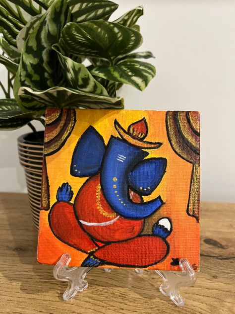 Acrylic painting
Canvas art Ganesh Simple Painting, Standing Ganesha Painting, Ganesha Easy Painting, Ganesh Chaturthi Painting Ideas, Ganesh Acrylic Painting Canvas, Ganpati Paintings Easy, Ganpati Canvas Painting Easy, Abstract Ganesha Painting Acrylics, Ganesh Painting Canvases