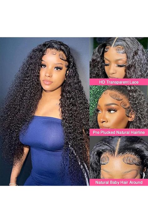 MAXTASK Deep Wave Lace Front Wigs Human Hair 13x4 HD Transparent Lace Frontal Deep Curly Wigs for Black Women Human Hair Wet and Wavy Glueless Wigs Human Hair Pre Plucked Human Hair Wig 24 Inch Deep Wave Lace Front Wigs, Curly Wigs For Black Women, Glueless Wigs, Lace Front Wigs Human Hair, Deep Curly, Wigs Human Hair, Human Hair Wig, Deep Wave, Curly Wigs