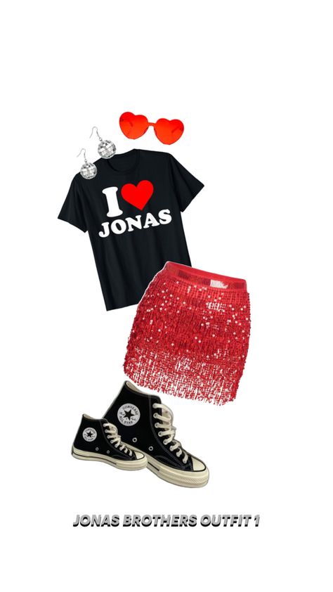 Jonas Brothers outfit inspo - #concerts #jonasbrothers #jonasbrothersconcert #concertinspo Jonas Brothers Concert Outfit, Jonas Brothers Concert, Jonas Brother, Concert Outfit Summer, Camp Rock, Rock Outfits, Concert Fits, Event Outfit, Joe Jonas