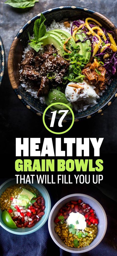 17 Healthy Grain Bowls You Should Make For Dinner Healthy Grain Bowls, For Dinner, Desayuno Keto, Grain Bowls, Lunch Bowl, Healthy Grains, Healthy Bowls, Grain Bowl, Food Bowl