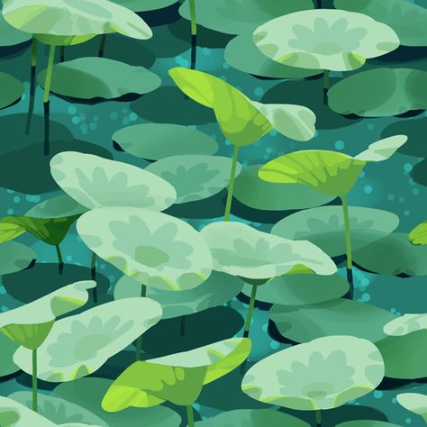 Hd Computer Wallpaper Aesthetic, Lily Pad Pond, Pond Drawing, Artists Sketchbooks, Lotus Art, Lotus Pond, The Pond, Water Lilies, Scenery Wallpaper