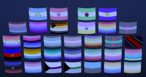 Mod The Sims - More Pride Flags Sims Pride Cc, Sims 4 Pride Flag, Sims 4 Cc Pride Flag, Sims 4 Lgbtq Cc, Ts4 Pride Cc, Pride Cc Sims 4, Sims 4 Band Posters, Sims 4 Lgbtq, Gay Sims 4 Cc