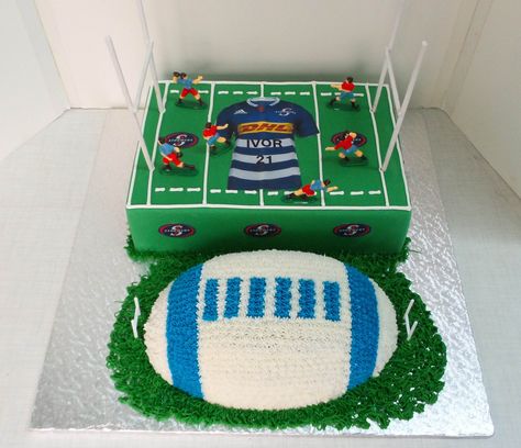 https://flic.kr/p/Kex9Tm | Stormers rugby field and ball shaped birthday cakes Stormers Rugby, Rugby Cake, Rugby Party, Rugby Field, Sports Themed Cakes, Boys Room Design, Cakes For Boys, Sports Theme, 16th Birthday