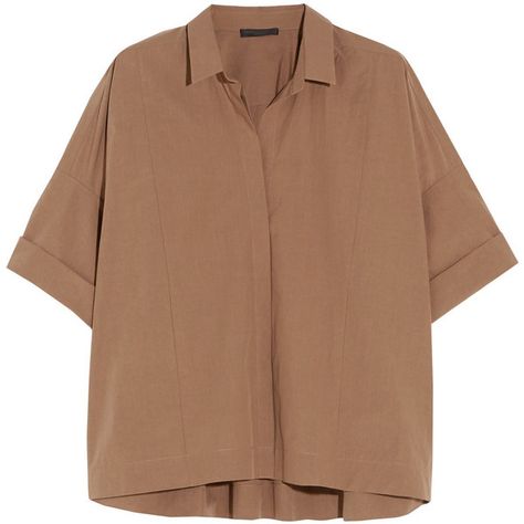 Donna Karan New York Oversized cotton shirt (15,450 PHP) ❤ liked on Polyvore featuring tops, t-shirts, shirts, light brown, petite tee, petite tops, oversized shirt, lightweight t shirts and oversized t shirt Beige T Shirts, Beige Shirt, Beige Blouse, Petite Shirts, Oversized Blouse, Loose Fitting Tops, Cotton Shirts, 여자 패션, Mode Streetwear