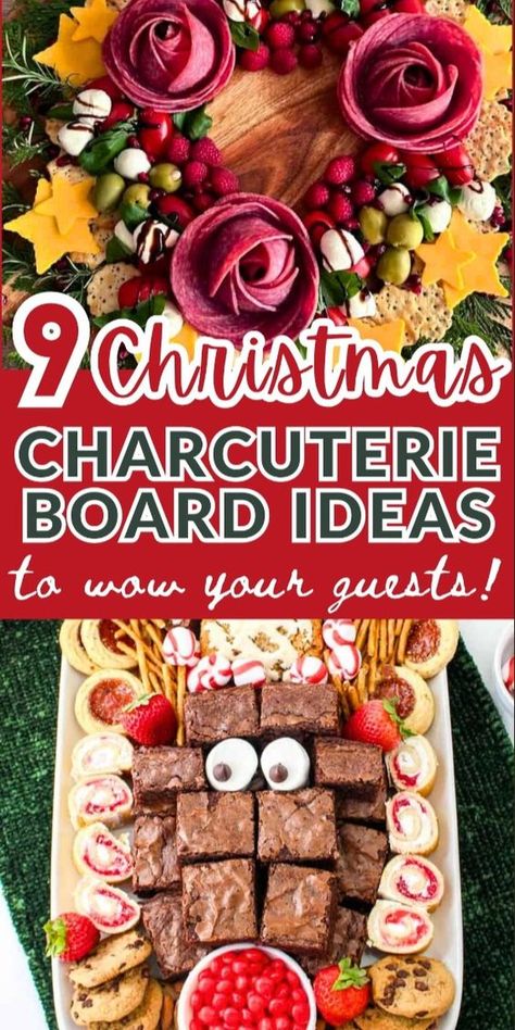 Looking for a simple yet stunning way to impress your guests this Christmas? Charcuterie boards are the perfect solution, offering a festive mix of flavours that everyone will love. In this post, I’ve rounded up 9 creative and easy-to-make Christmas charcuterie board ideas that will take the stress out of holiday hosting and add a little extra magic to your table! Holiday Dessert Board Platter, Polar Express Charcuterie Board, Charcuterie Board Ideas Holiday, Creative Christmas Charcuterie Boards, Christmas Festive Food, Non Charcuterie Board Ideas, Charturie Boards For Christmas, Xmas Dessert Charcuterie Board, Christmas Chopping Board Ideas