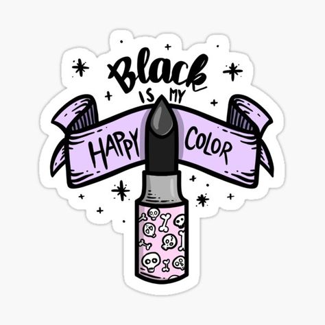 Pastel goth design of black lipstick / pink cover with tiny cute skulls and bones :) • Millions of unique designs by independent artists. Find your thing. Black Is My Happy Color, Goth Design, Pastel Goth Aesthetic, Skulls And Bones, Goth Tattoo, Pink Cover, Lipstick Pink, Cute Goth, Black Lipstick