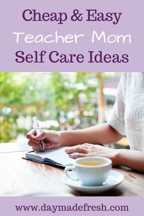 Do you want to have a self-care routine, but don't know how to fit it in? Self-care doesn't need to be elaborate or expensive. These teacher mom self-care ideas help lower your stress level & bring more balance to your life. #teachermom #teacherselfcare #selfcare #teacherlife #teachermombalance Teacher Self Care Kit, Mindfulness For Teachers, Teacher Self Care, Mom Self Care, Self Care Ideas, Teacher Mom, Teacher Help, Self Care Routine, Teacher Life