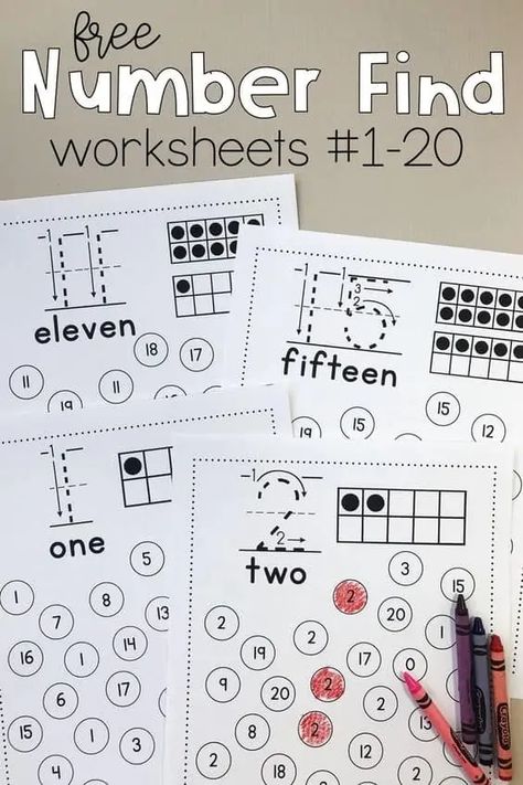 Free Printable Numbers, Prek Math, Education Positive, Kindergarten Math Activities, Numbers Preschool, Math Activity, Number Worksheets, Math Activities Preschool, Free Preschool