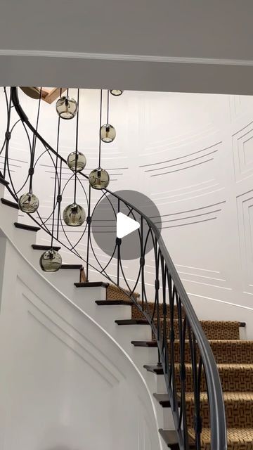 ADAM HUNTER on Instagram: "Installation day at our Windsor Square project ✨ Featuring an Optic Marble Cluster Chandelier by @johnpompstudios and staircase runner from @mitchell_denburg_collection. 

#AdamHunterHome" Adam Hunter, Staircase Runner, Cluster Chandelier, Windsor, Marble, Square, On Instagram, Instagram