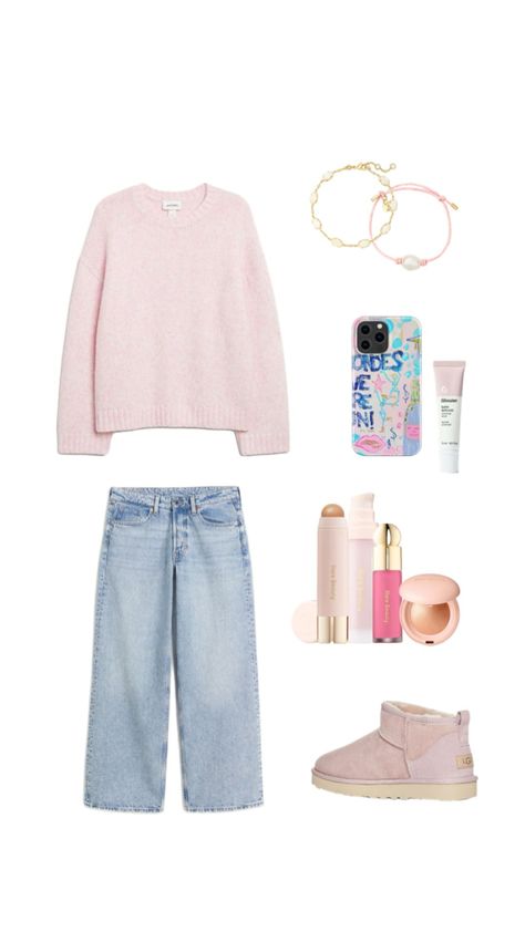 #schooloutfit #fyp #foryou #likeforlike #outfitideas #shuffle #pink #cleangirl #aesthetic #uggs #autumn #rarebeauty Pink Uggs Outfit, Pink Outfits Aesthetic, Outfit With Uggs, Pink Uggs, Uggs Outfit, Tween Outfits, Pink Outfits, School Outfit, Outfits Aesthetic