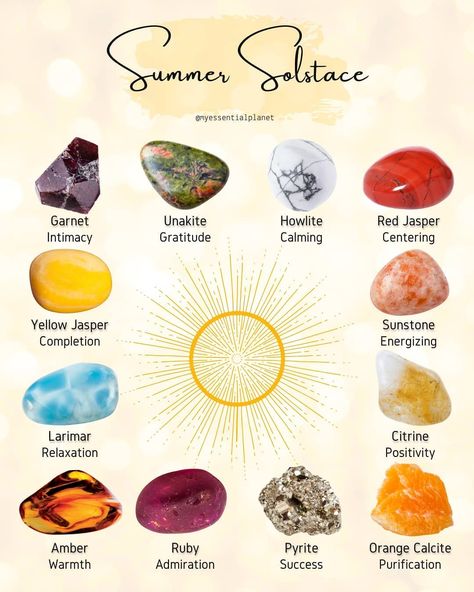 My Crystal Planet’s Instagram photo: “Part 2 of our "Crystals for each season" guides! 😍🔮 Artwork : @mycrystalplanet Follow us : @mycrystalplanet . . . . . . . . .…” Crystals And Meanings, Witch Info, Crystal Planet, Gemstones Chart, Crystal Seashells, Crystal Witch, Crystals Healing Properties, Gemstone Meanings, Orange Calcite