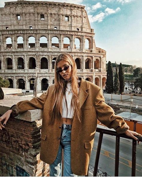 Rome, A Woman, Building, Outfit Inspo, Wall, Travel