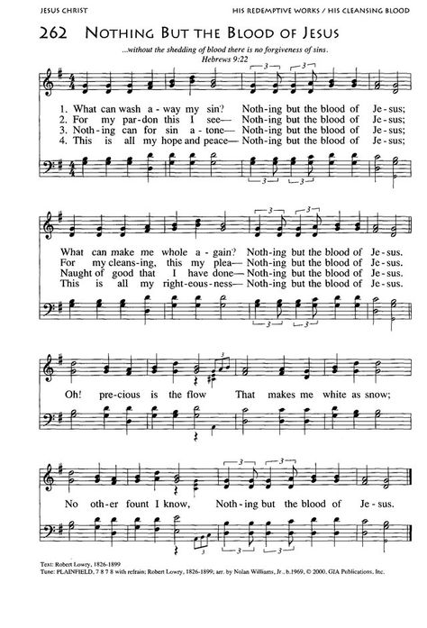 Nothing But The Blood Of Jesus Nothing But The Blood Of Jesus, Gospel Song Lyrics, Christian Hymns, Hymns Of Praise, Hymn Sheet Music, Hymn Music, Church Songs, The Blood Of Jesus, Hymns Lyrics