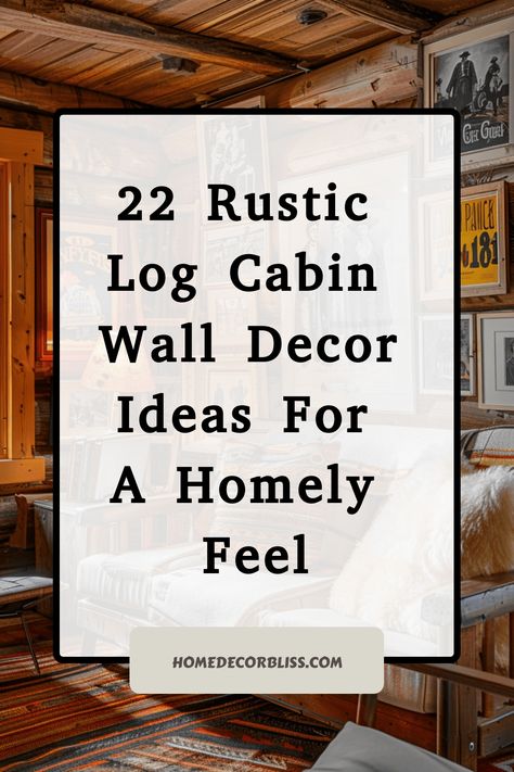 Explore a collection of 22 charming rustic log cabin wall decor ideas to create a cozy and inviting atmosphere in your home. These delightful decor ideas will add warmth and character to any space, giving it that homely feel you've been looking for. Whether you're a fan of traditional wood accents or chic modern rustic design, there's something here for everyone. From beautiful wooden signs to unique DIY projects, these ideas are sure to inspire your next decorating adventure. Entryway Ideas Wood Wall, Vintage Rustic Home Decor, Primitive Wall Decor Ideas, Cabin Wall Decor Ideas, Log Cabin Decorating Ideas, Wood Accent Wall Ideas, Cabin Decor Diy, Rustic Wall Decor Diy, Mountain House Decor