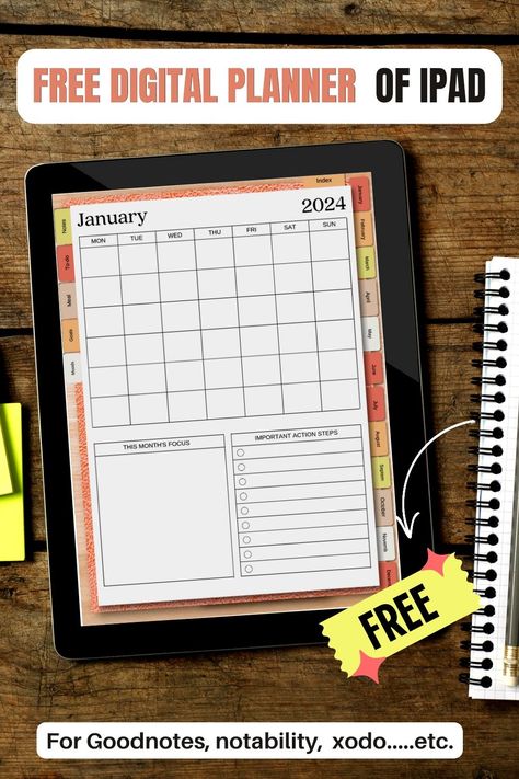 Free Digital Planner Download | Free Digital Planner freehomeschoolplanner #digitalstickers #plannerdividersprintablefree #yearlyplanner👉. Free Digital Planner Goodnotes 2023-2024, Goodnotes Free, Planner Monthly Layout, Free Digital Planner, Baby Shower Planner, Therapy Business, Interactive Calendar, Student Planner Printable, Planner 2022