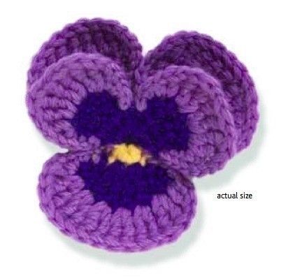 Crochet Pansy, Crochet Puff Flower, Crochet Flowers Free Pattern, Crocheted Flowers, Crochet Plant, Pansies Flowers, Knitted Flowers, Crochet Flower Tutorial, Crochet Flower Patterns