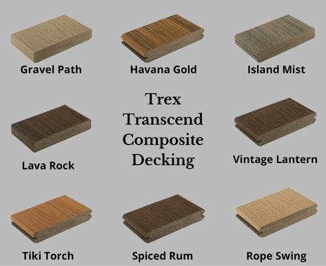 Trex Transcend Composite Decking. Available in 8 different colors and has a virtually indestructible shell, low fade, stain, scratch and mold resistance, ultra-low maintenance, and wood grain beauty to match. Shop our vast selection of Trex in store or online at www.thedeckstore.com Tiki Torch Trex Decking, Trex Transcend Colors, Trex Colors, Trex Transcend, Gravel Path, Low Fade, Trex Deck, Tiki Torches, Vintage Lanterns