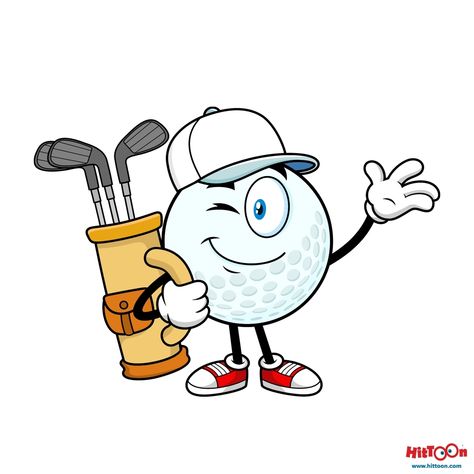 Golf Ball Cartoon Character 😉⛳️🏌🏻 . . . . #activity #ball #art #cartoon #champion #character #clipart #club #comic #cute #drawing #funny #exercise #fitness #game #graphic #golf #healthy #hobby #icon #illustration #instadaily #instaartist #instagood #hittoon #logo #outdoor #play #sport #vector Golf Illustration, Funny Exercise, Ball Cartoon, Sport Vector, Drawing Funny, Character Clipart, Cute Drawing, Art Cartoon, Exercise Fitness