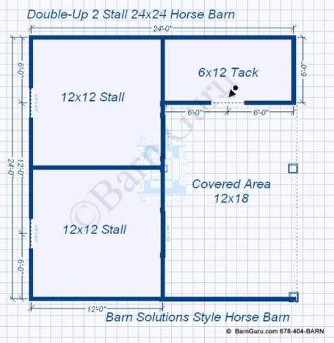 Two Stall Horse Barn, Shed Row Horse Barn, Small Horse Barn Plans, Small Barn Ideas, Simple Horse Barns, Stall Doors, Small Horse Barn, Small Horse Barns, Horse Shed