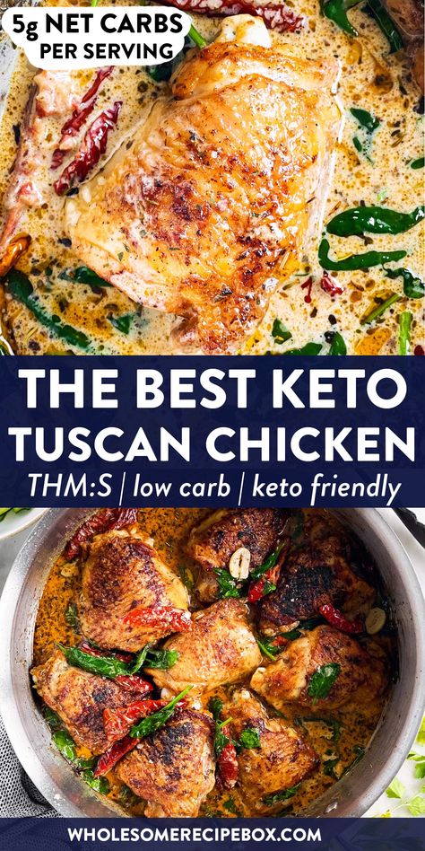 Keto Tuscan Chicken, Creamy Tuscan Chicken Recipe, Egg Diet Plan, Low Carb Low Fat Recipes, Chicken Skillet, Boiled Egg Diet Plan, Boiled Egg Diet, Best Low Carb Recipes, Tuscan Chicken