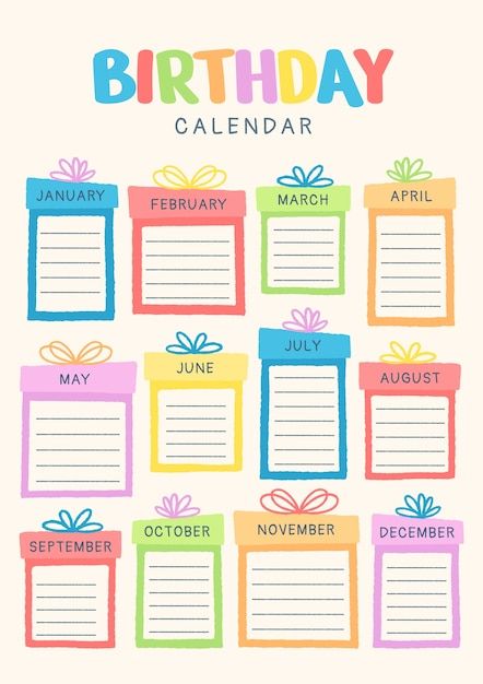 Birthday Calendar Ideas, Birthday Calendar Classroom, Birthday Calendar Template, Birthday Chart Classroom, Infant Toddler Classroom, Birthday Chart, Work Folders, Toddler Classroom, Happy Birthday Name