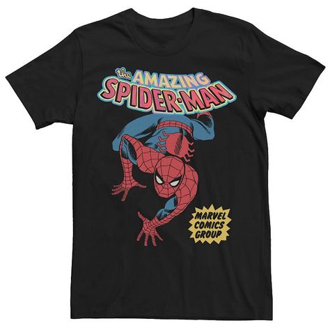 You'll be ready to swing into action wearing this men's Spider-Man tee. You'll be ready to swing into action wearing this men's Spider-Man tee. FEATURES Crewneck Short sleeveFABRIC & CARE Cotton Machine wash Imported Size: XL. Color: Black. Gender: male. Age Group: adult. Pattern: Graphic. Material: Cotton Blend. Spider Man Vintage, Spiderman Shirt, 90s Shirts, Amazing Spider Man, Graphic Tees Vintage, Young T, Men Vintage, Be Ready, Vintage Comics